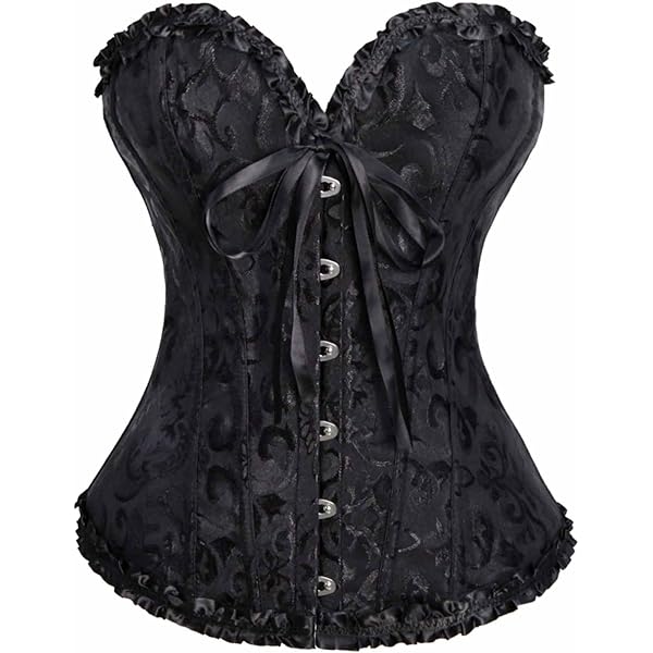 Sinzelimin Women Corset Tops Trendy Floral Satin Boned